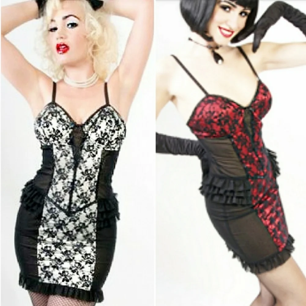 Lip Service Dresses | Lip Service Black & White Lace And Lip Service Black & Red Lace Mini Dresses | Color: Black/White | Size: S | Malaniemc's Closet